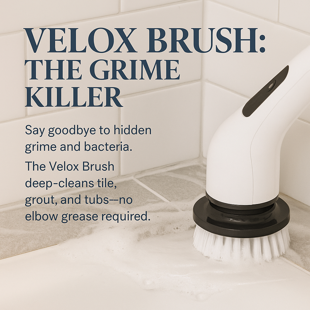 Velox Brush™ – Premium Cordless Electric Spin Scrubber
