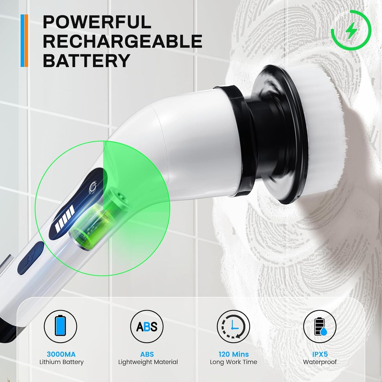 Velox Brush™ – Premium Cordless Electric Spin Scrubber