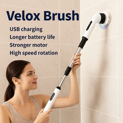 Velox Brush™ – Premium Cordless Electric Spin Scrubber
